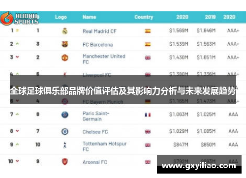 全球足球俱乐部品牌价值评估及其影响力分析与未来发展趋势